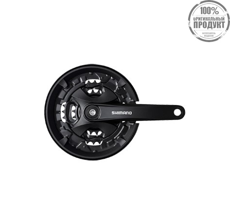 Система Shimano MT101, 170мм, 44/32/22T, под квадрат, с защит, с болтами, черный 9ск.