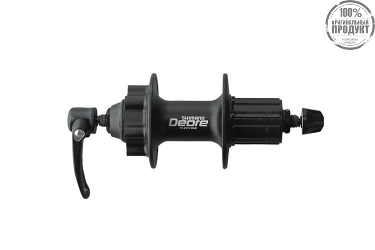 Втулка задняя Shimano Deore, M525A, 32 отв, 8/9ск, QR, 6-болт, черный