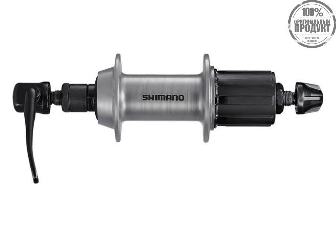 Втулка задняя Shimano TX500, v-br, 32 отв, 8/9, QR, old:135мм, серебро