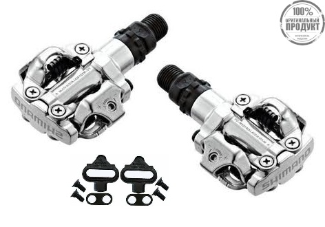 Педали Shimano, M520, с шипами, серебряные