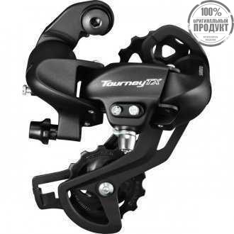 Переключатель задний Shimano Tourney, TX800, 7/8ск., крепление на петух, цв. черный