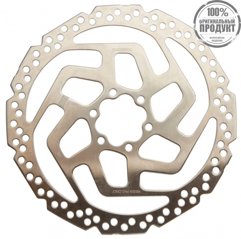 Тормозной диск Shimano, RT26,180мм, 6-болт,только для пласт колод