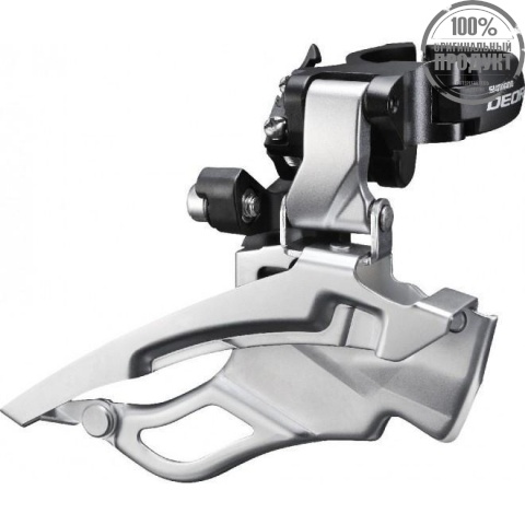 Переключатель передний Shimano Deore, M611, ун. тяга, ун. хомут, уг.:66-69, для 40-42T, хомут 34.9 с