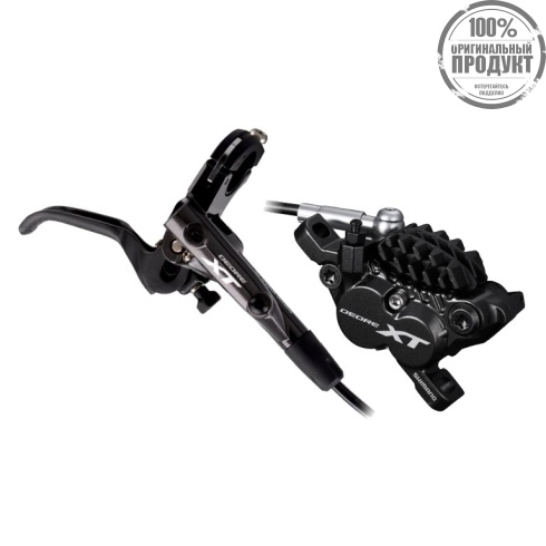 Тормоз дисковый Shimano, XT M8000(лев)/BR-M8020(передн), гидролин. 1000мм, без адапт, металл. колод.