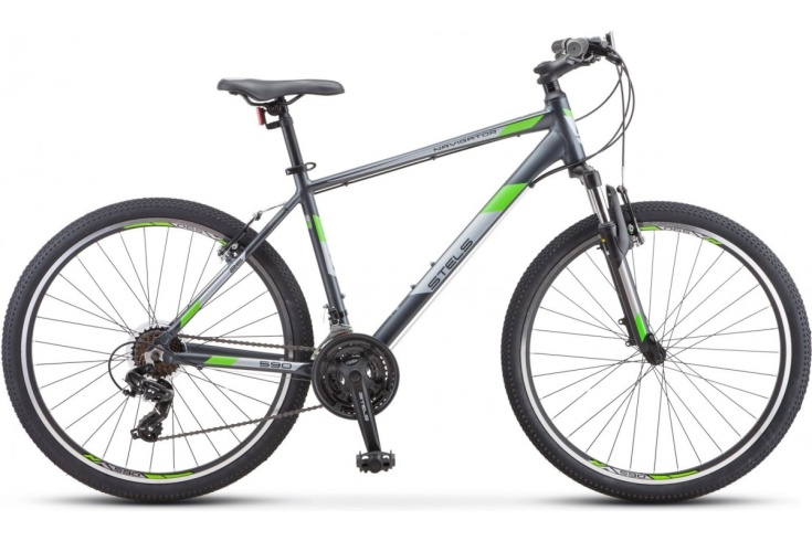 Велосипед STELS Navigator-590 V 26" K010 20" Серый/зелёный