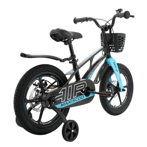 Детский Велосипед MAXISCOO  "Air", Deluxe Plus 16", Черный Аметист, С Дисковыми Тормозами (2023)