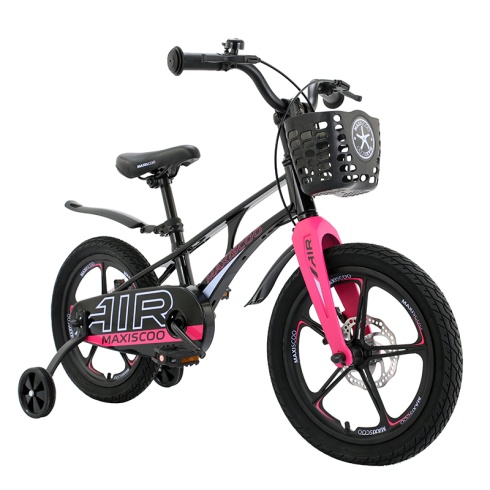 Детский Велосипед MAXISCOO  "Air", Deluxe Plus 16", Обсидиан, С Дисковыми Тормозами (2023)
