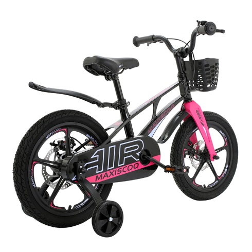 Детский Велосипед MAXISCOO  "Air", Deluxe Plus 16", Обсидиан, С Дисковыми Тормозами (2023)