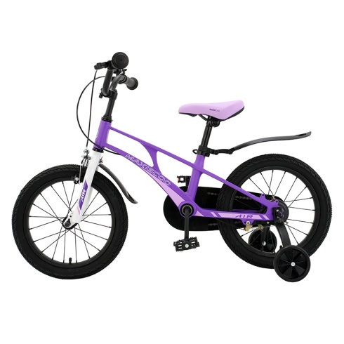 Детский Велосипед MAXISCOO  "Air" Standard Plus 16", Фиолетовый Матовый, С Ручными Тормозами (2023)