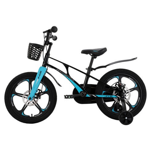 Детский Велосипед MAXISCOO  "Air" Deluxe 18", Черный Аметист, С Дисковыми Тормозами (2023)