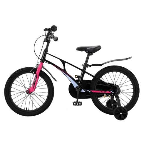 Детский Велосипед MAXISCOO  "Air" Standard 18", Обсидиан, С Ручными Тормозами (2023)