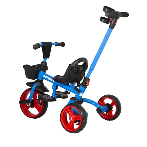 Велосипед 3-х колесный Детский Складной Maxiscoo "Octopus" (2021), с Ручкой Управления, Синий