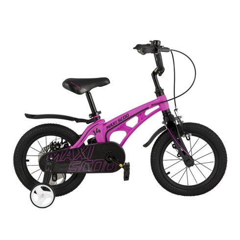 Детский велосипед Maxiscoo "Cosmic" (2022), Стандарт Плюс, 14", Розовый Матовый