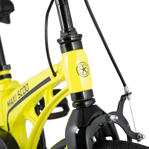 Детский Велосипед MAXISCOO "Cosmic" Standard Plus 14", Желтый, С Ручными Тормозами (2022)