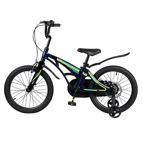 Детский Велосипед MAXISCOO  "Cosmic" Standard 18", Синий Перламутр, С Ручными Тормозами (2023)