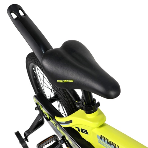 Детский Велосипед MAXISCOO  "Cosmic" Standard 18", Желтый Матовый, С Ручными Тормозами (2023)