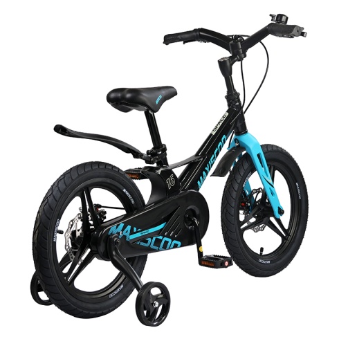 Детский Велосипед MAXISCOO  "Space" Deluxe 16", Черный Аметист, С Дисковыми Тормозами (2023)