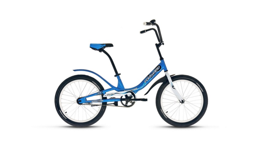 Велосипед FORWARD SCORPIONS 20 1.0 синий\белый 10.5"