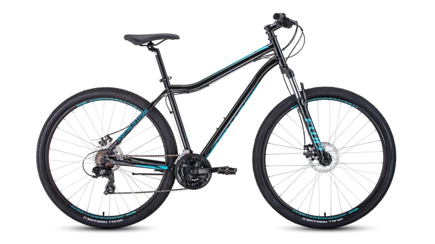 Велосипед FORWARD SPORTING 29 2.0 disc 17" черный / бирюзовый
