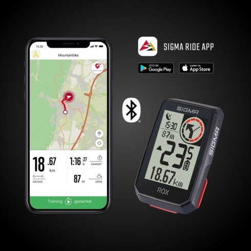 Велокомпьютер SIGMA ROX 2.0 Black, Top-Mount Set