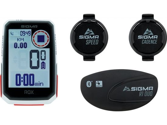 Велокомпьютер SIGMA ROX 4.0 Black, HR Set