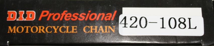 Цепь 420x108L без сальника DID (Black & Black) BSE