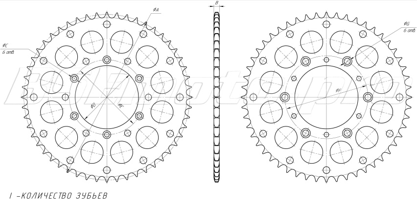 Звезда ведомая 520x125x52Т М8х6х153 CNC MOJO o BSE Z8 M2 M4 M8 Z7 RTC 300