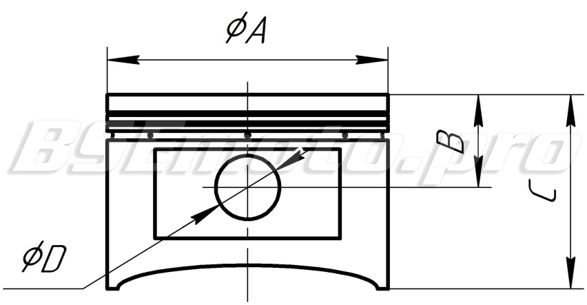 Поршень BSE ZS177MM