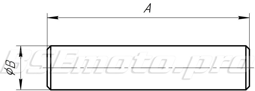 Палец поршневой 15,9x46 [100101540] BSE ZS174MN ZS177MM