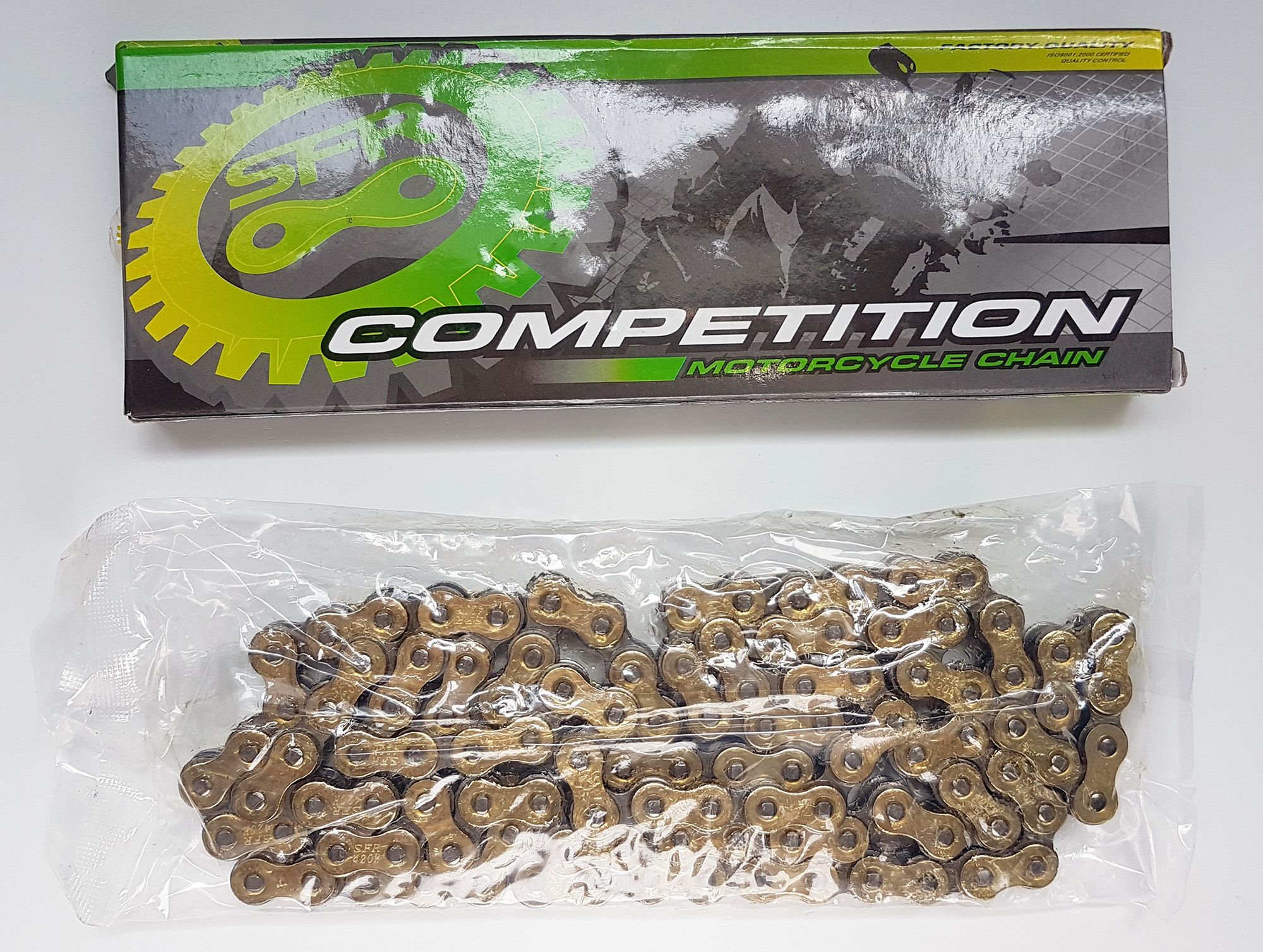 Цепь привода 420H 110L (усиленная) жёлтый SFR BSE