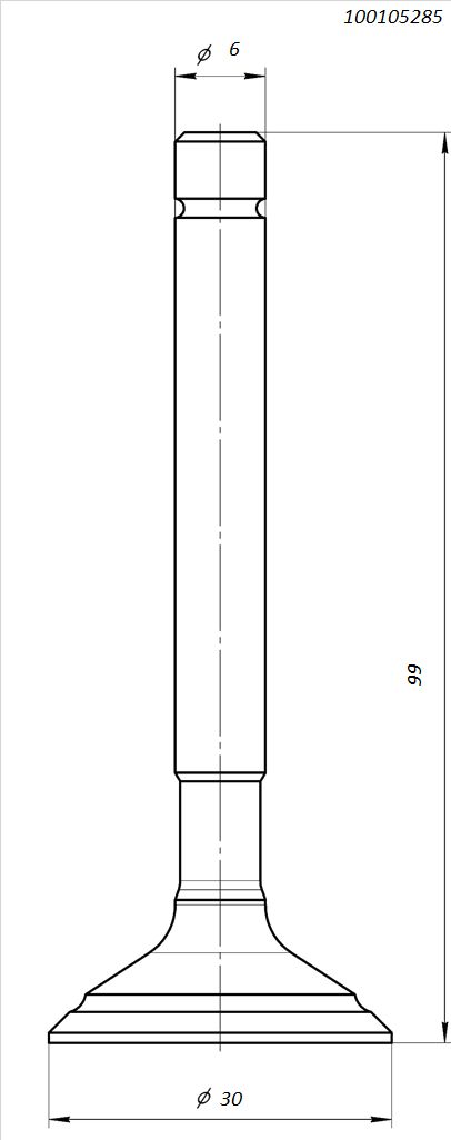 Клапан выпускной BSE ZS194MQ