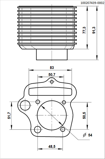 Цилиндр ДВС BSE ZS154FMI