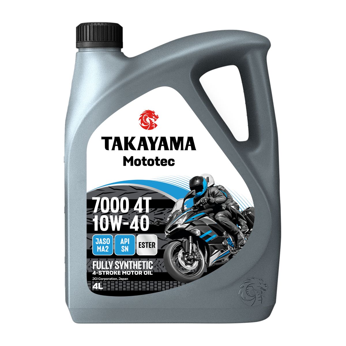 Масло моторное синтетическое Takayama Mototec 7000 4T SAE 10W-40 API SN JASO MA2 4 л