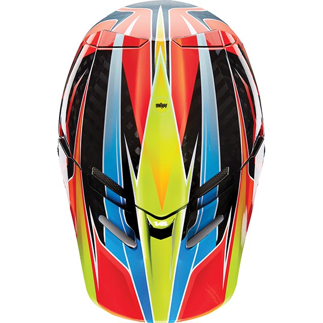 Мотошлем Fox V4 Race Helmet Blue/Red M (11603-149-M)