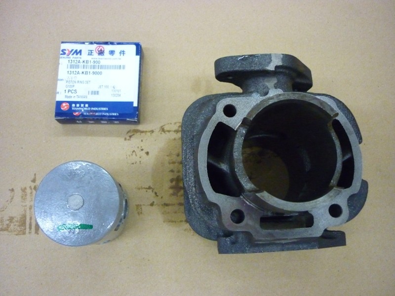 Цилиндр ДВС с поршнем к-т SYM EuroX 100