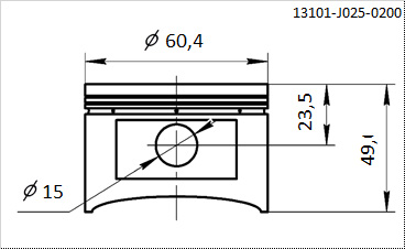 Поршень BSE ZS161FMJ