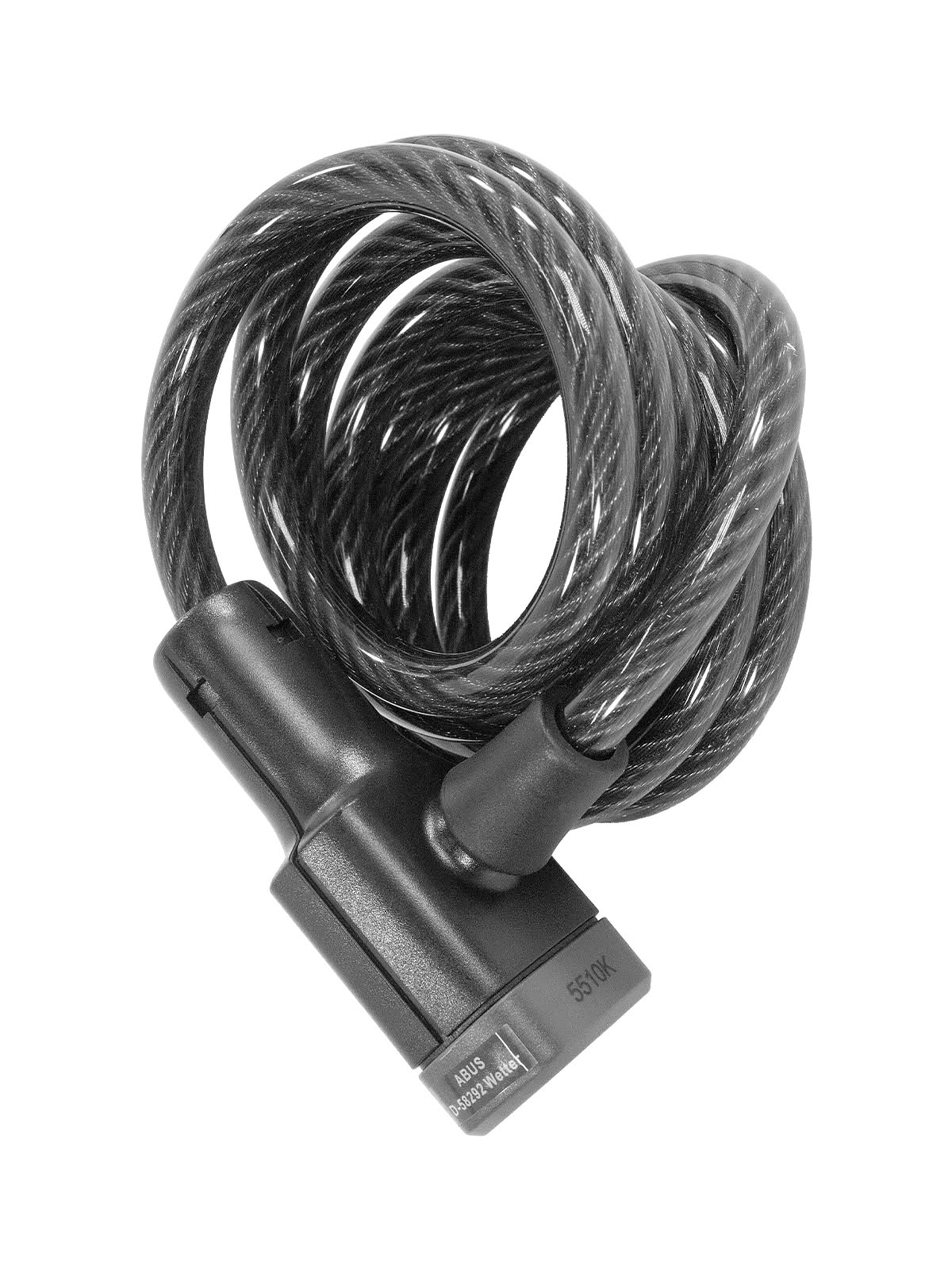 Замок вело ABUS Primo 5510K/180см, черный, трос на ключе, уровень защиты 3/15