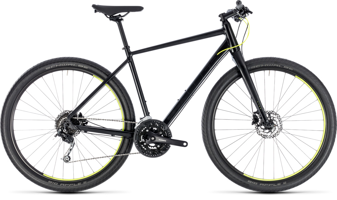 Велосипед CUBE 2018 HYDE black´n´yellow