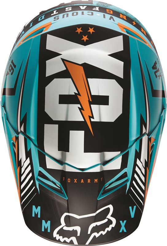 Мотошлем подростковый Fox V1 Vicious Youth Helmet Aqua M