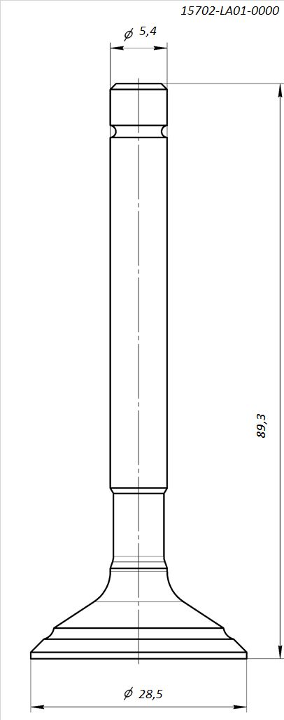 Клапан выпускной [100050808] BSE ZS169FMM