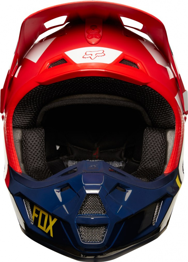 Мотошлем Fox V2 Preme Helmet Navy/Red S 55-56cm (19528-248-S)