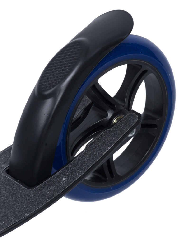 Самокат для детей NOVATRACK POLIS 200 PRO алюминий, складной, эргономичный руль, черным с синим
