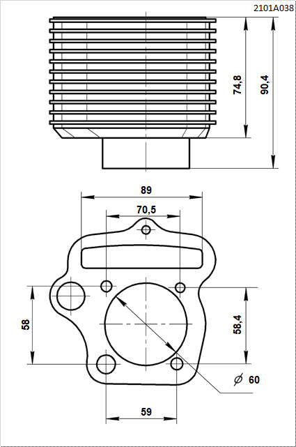 Цилиндр ДВС BSE YX150