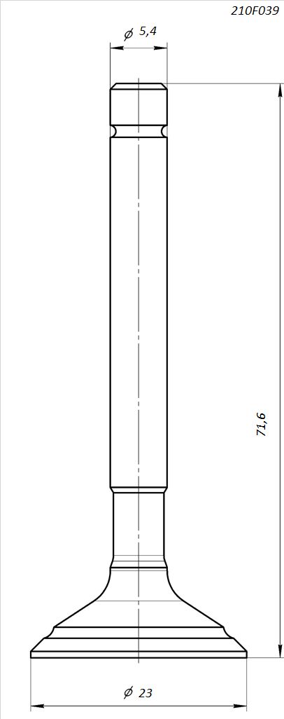 Клапан выпускной BSE 1P60FMJ YX150
