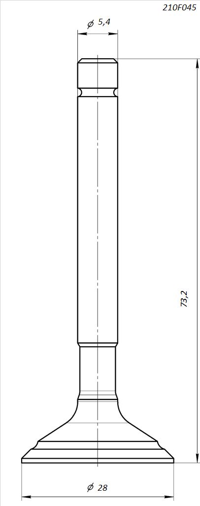 Клапан впускной BSE 1P60FMJ YX150