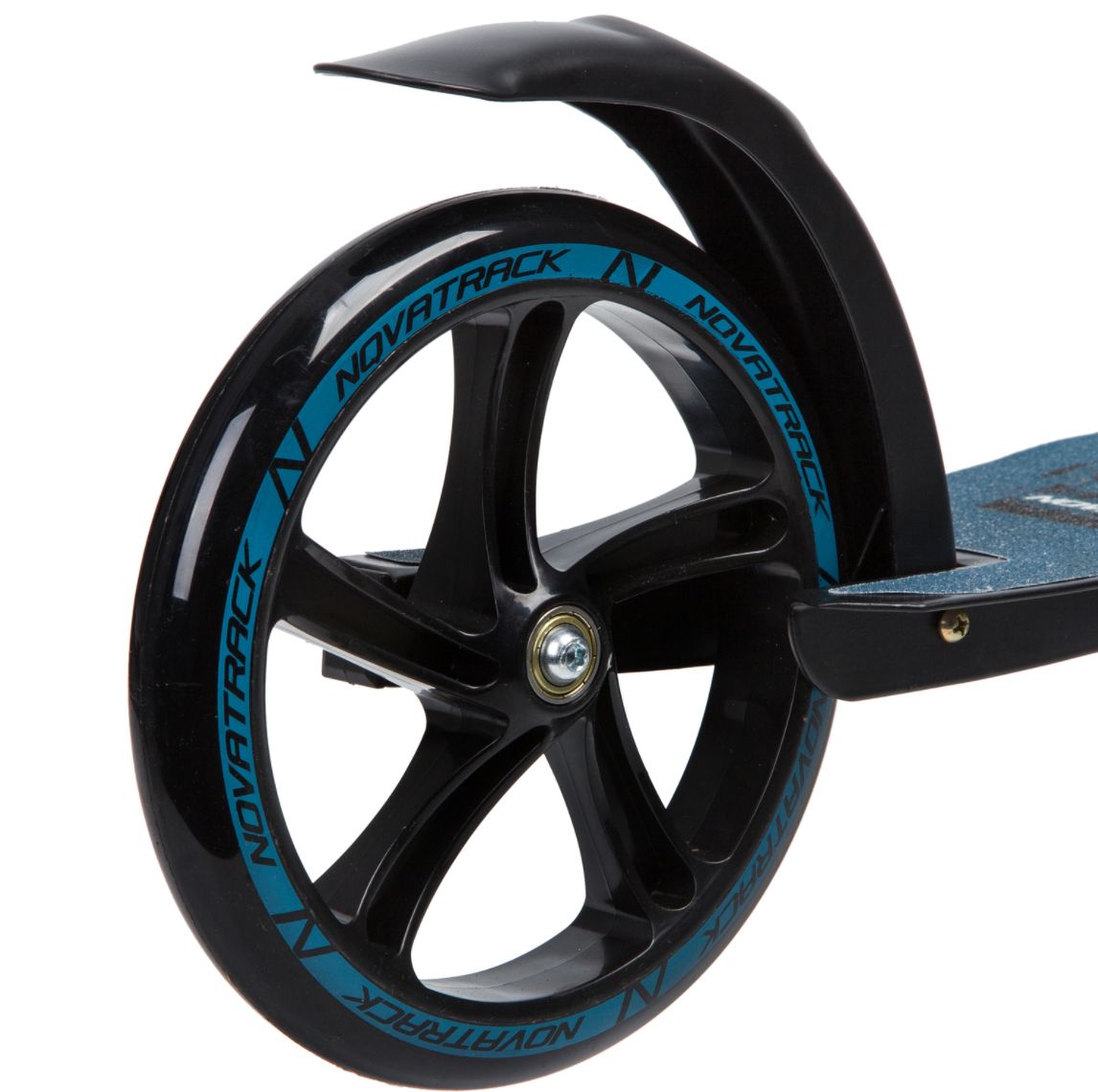 Самокат для детей NOVATRACK POLIS 230 PRO алюминий, складной, эргономичный руль, синий