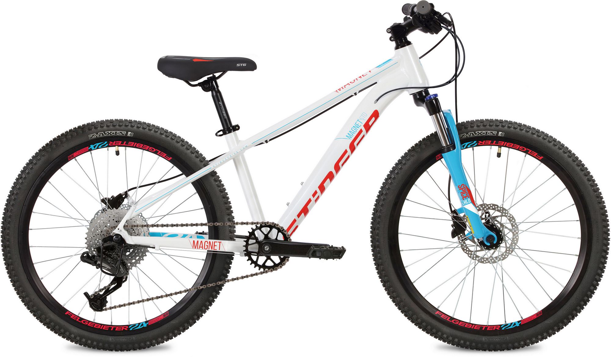 Велосипед STINGER 24" MAGNET STD 2022 белый, алюминий, размер 14"