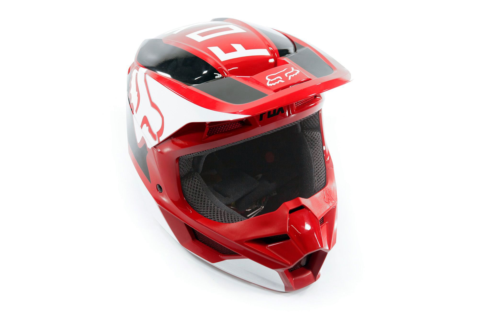 Мотошлем подростковый Fox V1 Revn Youth Helmet Flame Red 2021
