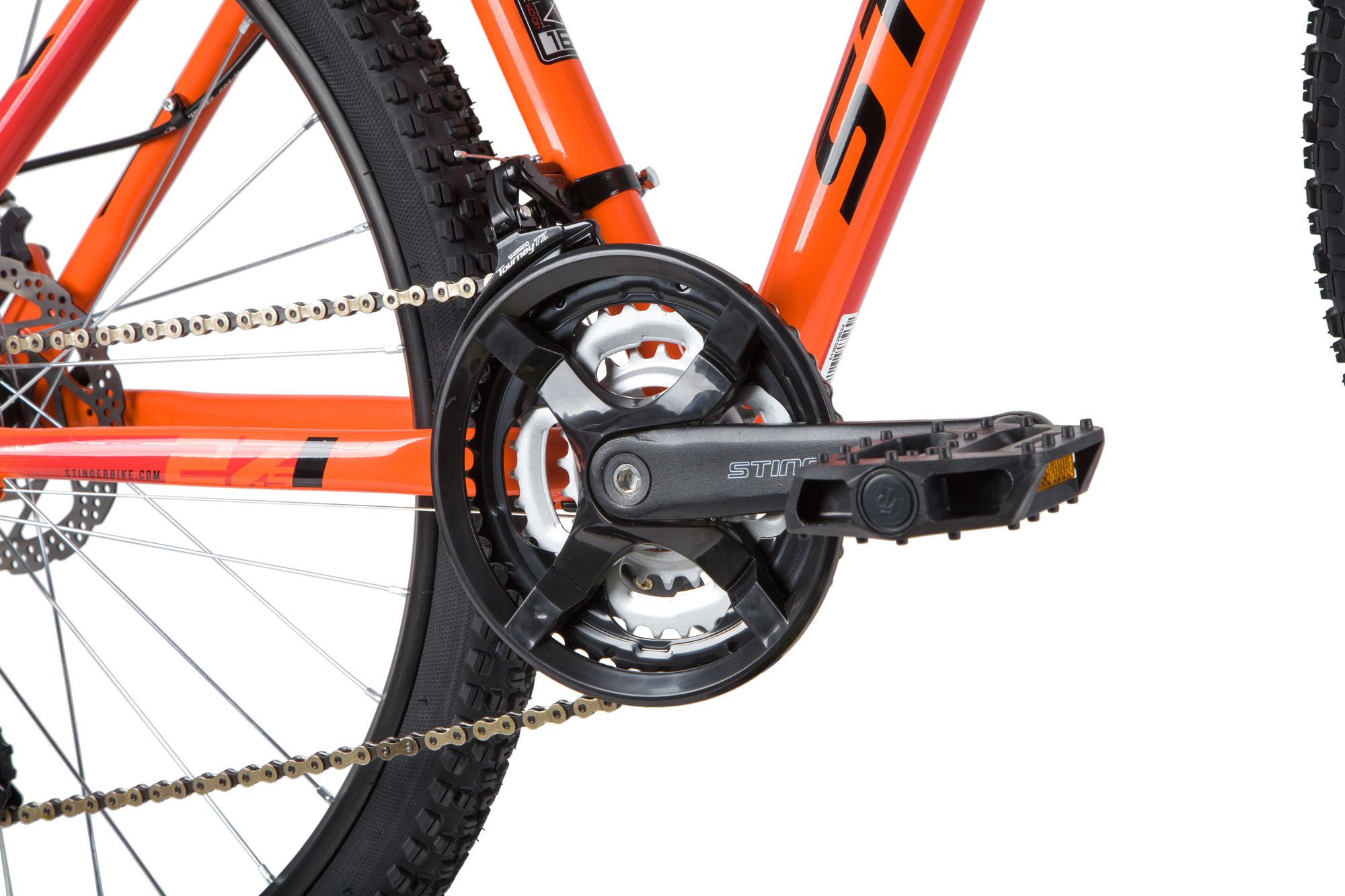 Велосипед Stinger 27.5" ELEMENT EVO 16", оранжевый, TZ500/TY300/TS-38-7 140011