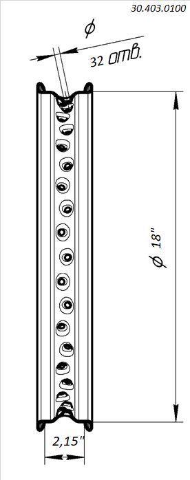 Обод колёсный 2,15x18 32H алюминий серебристый BSE J1, J2 J1, J2LE Z2 Z3 Z3Y Z10 Z11 Z5 Z4